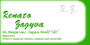 renato zagyva business card